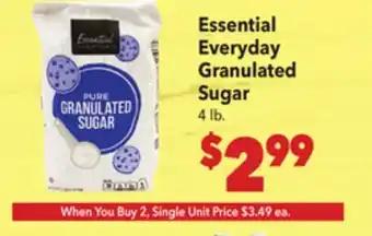 Vallarta Supermarkets Essential Everyday Granulated Sugar offer