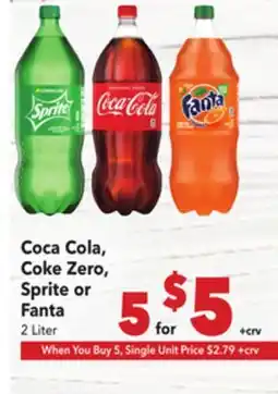 Vallarta Supermarkets Coca Cola, Coke Zero, Sprite or Fanta offer