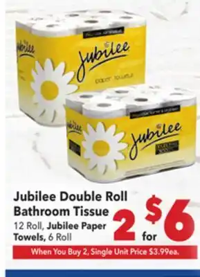 Vallarta Supermarkets Jubilee Double Roll Bathroom Tissue offer