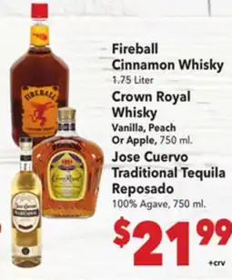 Vallarta Supermarkets Fireball Cinnamon Whisky offer