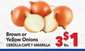 Vallarta Supermarkets Brown or Yellow Onions / CEBOLLA CAFÉ Y AMARILLA offer