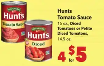 Vallarta Supermarkets Hunts Tomato Sauce offer