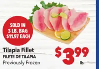 Vallarta Supermarkets Tilapia Fillet / FILETE DE TILAPIA offer