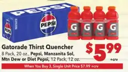 Vallarta Supermarkets Gatorade Thirst Quencher offer