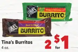 Vallarta Supermarkets Tina's Burritos offer