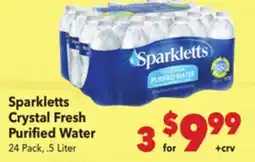 Vallarta Supermarkets Sparkletts Crystal Fresh Purified Water offer