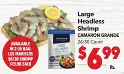 Vallarta Supermarkets Large Headless Shrimp / CAMARON GRANDE offer