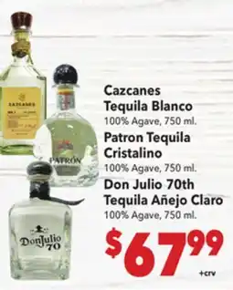 Vallarta Supermarkets Cazcanes Tequila Blanco offer