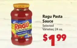 Vallarta Supermarkets Ragu Pasta Sauce offer