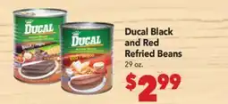 Vallarta Supermarkets Ducal Black and Red Refried Beans offer