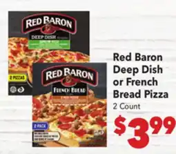 Vallarta Supermarkets Red Baron Deep Dish or French Bread Pizza offer