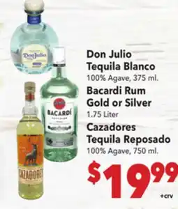 Vallarta Supermarkets Don Julio Tequila Blanco offer