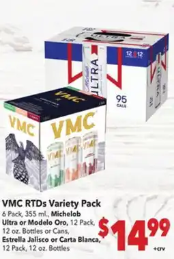 Vallarta Supermarkets VMC RTDs Variety Pack offer