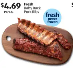 Aldi Fresh Baby Back Pork Ribs offer