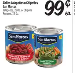 El Super Fresh Jalapeños, 26 Oz. or Chipotle Peppers, 7.5 Oz offer