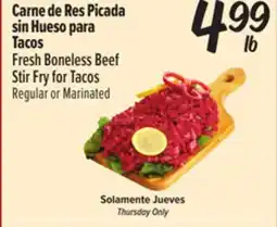 El Super Fresh Fresh Boneless Beef Stir Fry for Tacos offer
