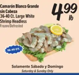 El Super Large White Shrimp Headless offer