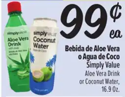 El Super Simply Value Aloe Vera Drink or Coconut Water offer