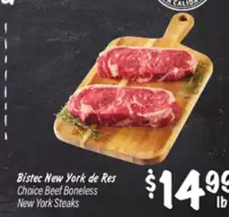 El Super Choice Boneless New York Steaks offer