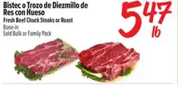 El Super Fresh Beef Chuck Steaks or Roast Bone-in offer