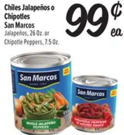 El Super San MarcosJ alapeños, 26Oz. or Chipotle Peppers, 7.5Oz offer