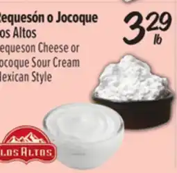 El Super Requeson Cheese or Jocoque Sour Cream offer