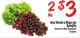 El Super Green or Red Seedless Grapes offer
