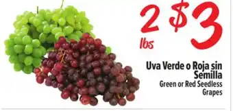 El Super Green or Red Seedless Grapes offer