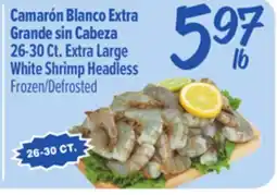 El Super Extra Large White Shrimp Headless offer
