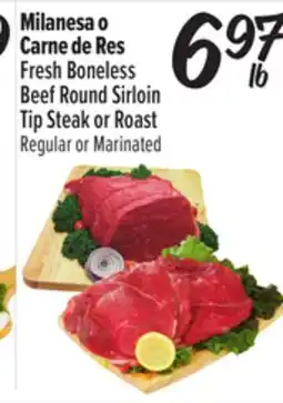 El Super Fresh Boneless Beef Round Sirloin Tip Steak or Roast offer