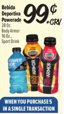 El Super Powerade 28 Oz, Body Armor 16 Oz., Sport Drink offer