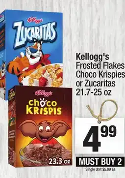 Super King Markets Kellogg's Frosted Flakes, Choco Krispies or Zucaritas offer