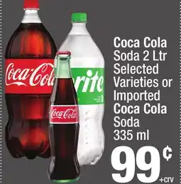 Super King Markets Coca Cola Soda 2 Ltr or Imported Coca Cola Soda 335 ml offer