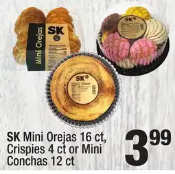 Super King Markets SK Mini Orejas 16 ct, Crispies 4 ct or Mini Conchas 12 ct offer