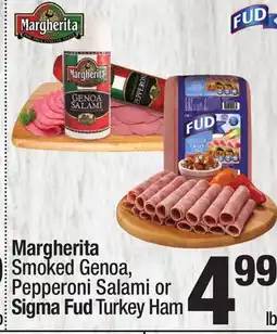 Super King Markets Margherita Smoked Genoa, Pepperoni Salami or Sigma Fud Turkey Ham offer