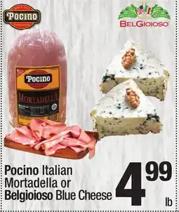 Super King Markets Pocino Italian Mortadella or Belgioioso Blue Cheese offer