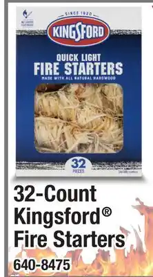 Menards 32-Count Kingsford Fire Starters offer