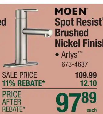 Menards Spot Resist Brushed Nickel Finish offer