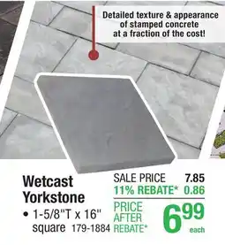 Menards Wetcast Yorkstone offer