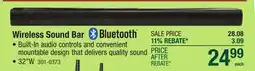 Menards Wireless Sound Bar offer