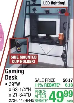 Menards Gaming Desk offer