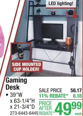 Menards Gaming Desk offer