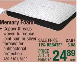 Menards Memory Foam offer