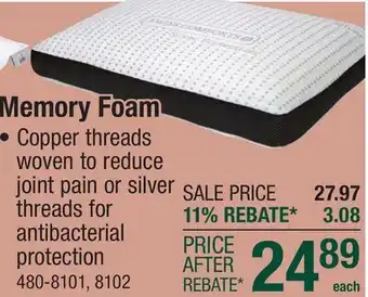 Menards Memory Foam offer