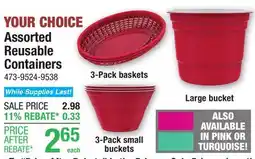 Menards Assorted Reusable Containers offer