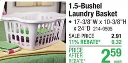 Menards 1.5-Bushel Laundry Basket offer