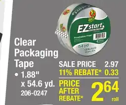 Menards Clear Packaging Tape offer