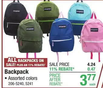 Menards Backpack offer