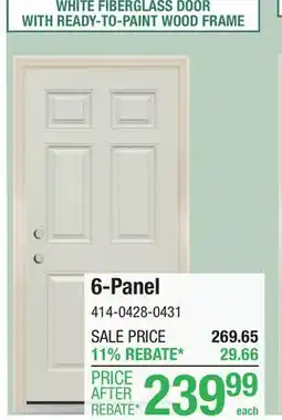 Menards Mastercraft 6-Panel Prehug Door offer