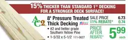 Menards 8' Pressure Treated Thick Decking offer